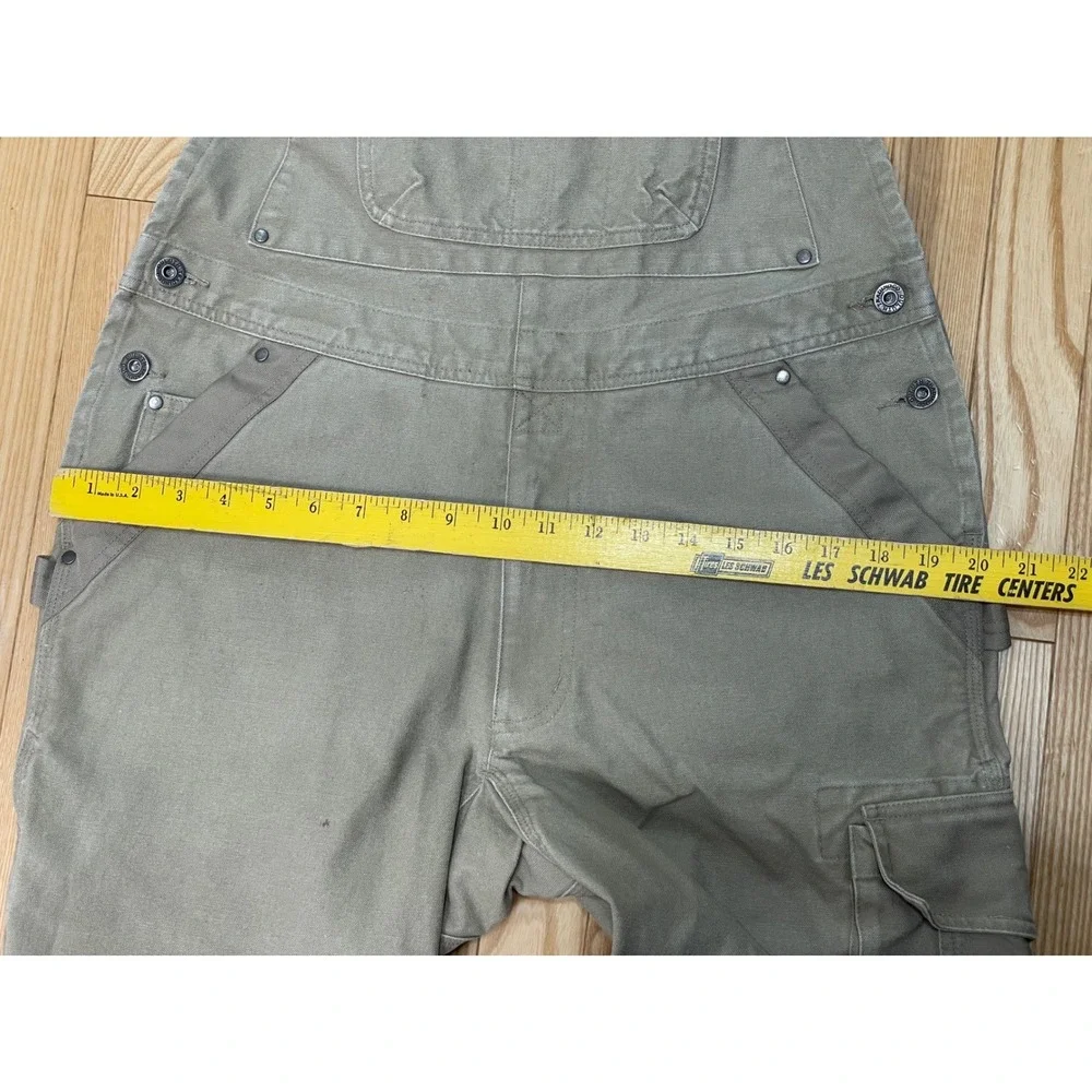Duluth Trading Co Overalls Workwear 32x34 Tan Fire Hose Cotton Canvas Bibs